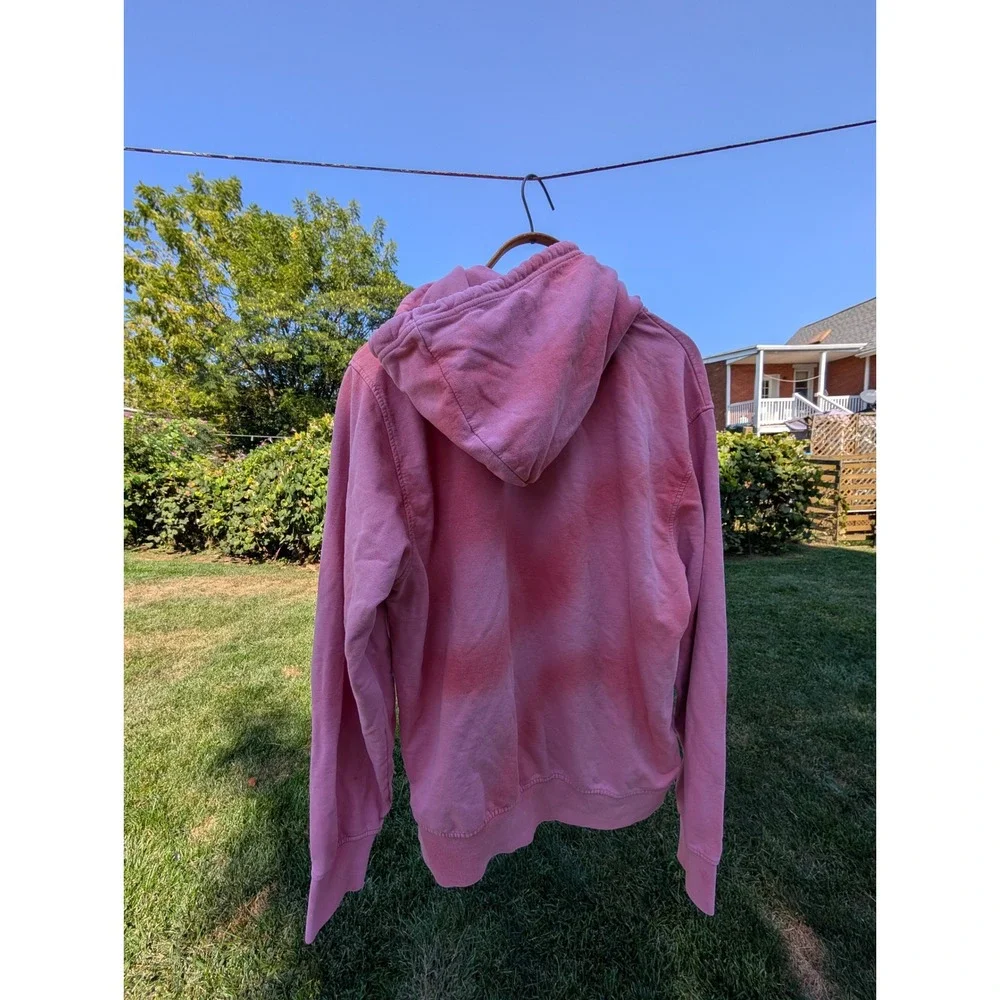 The North Face Hoodie‎ Mens Large Pink Red Drawstring Pullover Sweatshirt